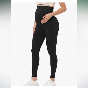 Black maternity leggings